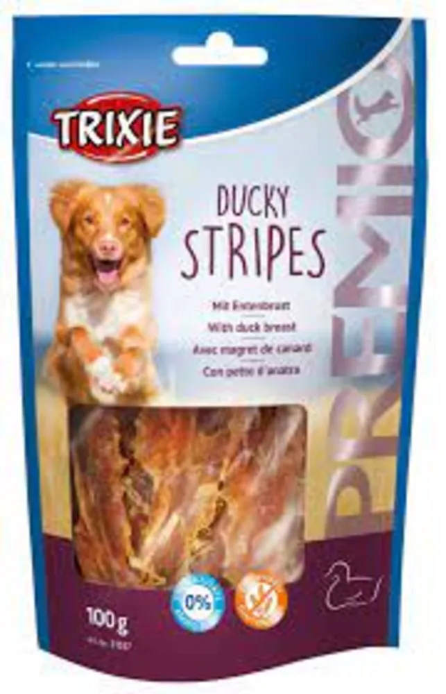 تشویقی سگ با طعم اردک تریکسی  Ducky Stripes